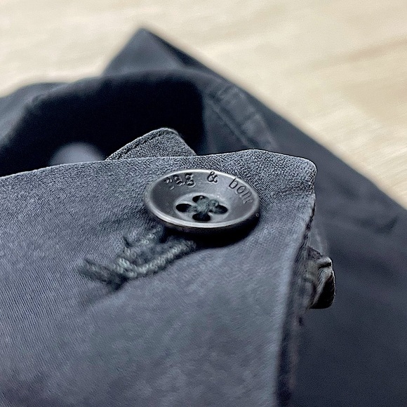 Rag & Bone Store Exclusive Black Silk and Lycra Relaxed Fit Tapered Trousers - Picture 4 of 11